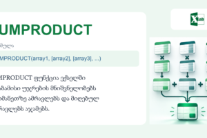 SUMPRODUCT ფუნქცია ექსელში — ნამრავლების ჯამი SUMPRODUCT ფუნქცია ექსელში — ნამრავლების ჯამი